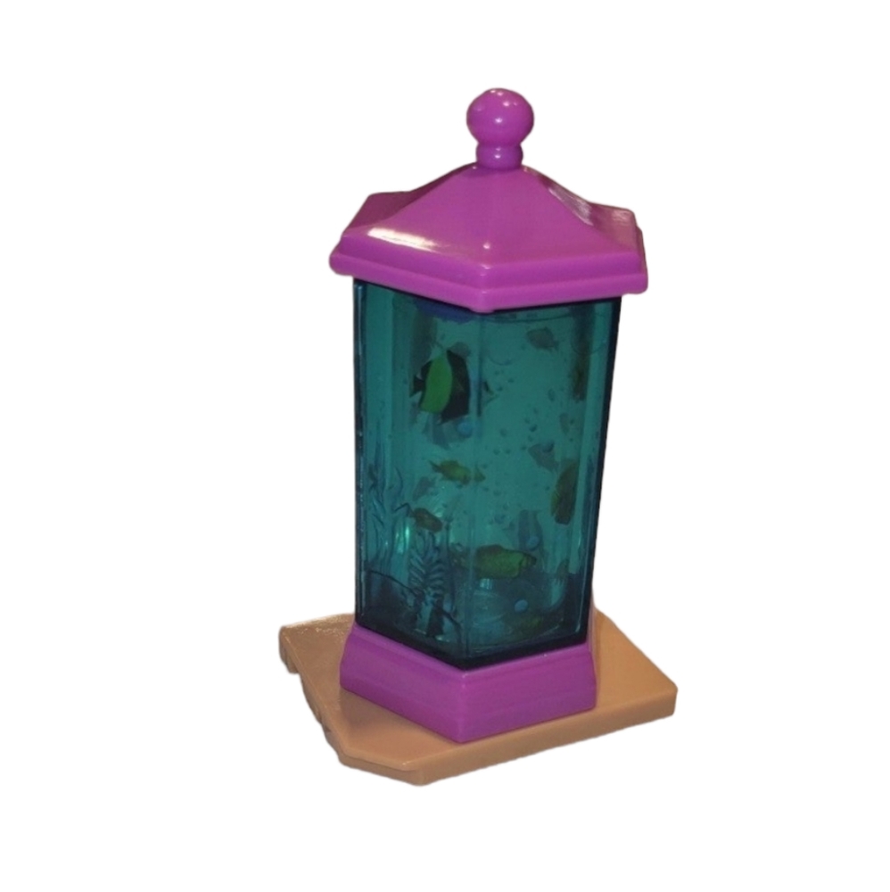 Mattel Barbie Dream House Replacement Aquarium Fish Tank Pink Hexagon